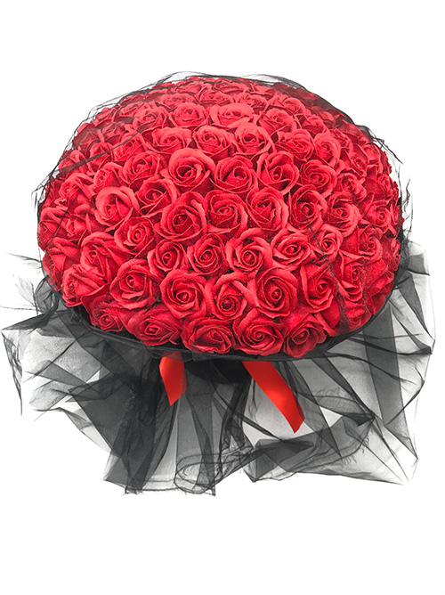 【ソープフラワー(シャボンフラワー)】99本ブーケ(レッド)