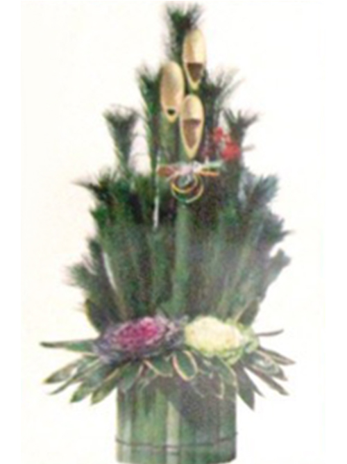 【門松⑥】5尺150cm一対竹巻