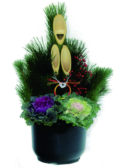 【門松⑦】8寸50cm一対 プラ鉢